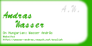 andras wasser business card